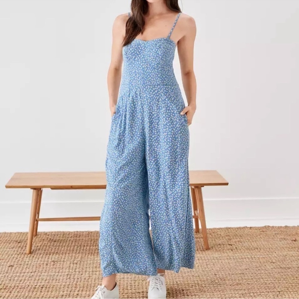 American Eagle Jumpsuit Romper Floral Strapless XS